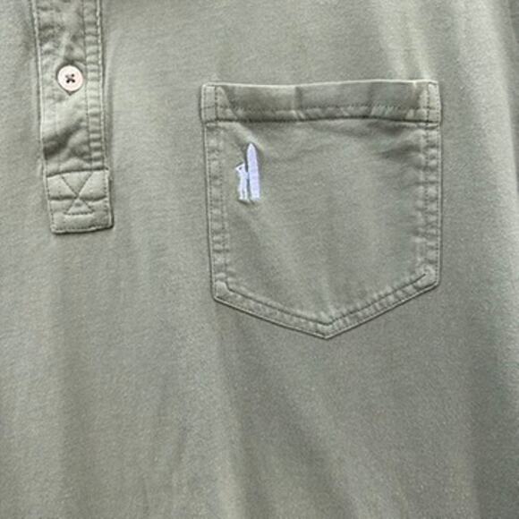 Johnny O 2XL Green Short Sleeve Polo The Valley Club Logo Cotton Comfort EUC - Picture 5 of 10